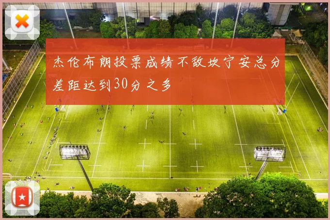 杰伦布朗投票成绩不敌坎宁安总分差距达到30分之多